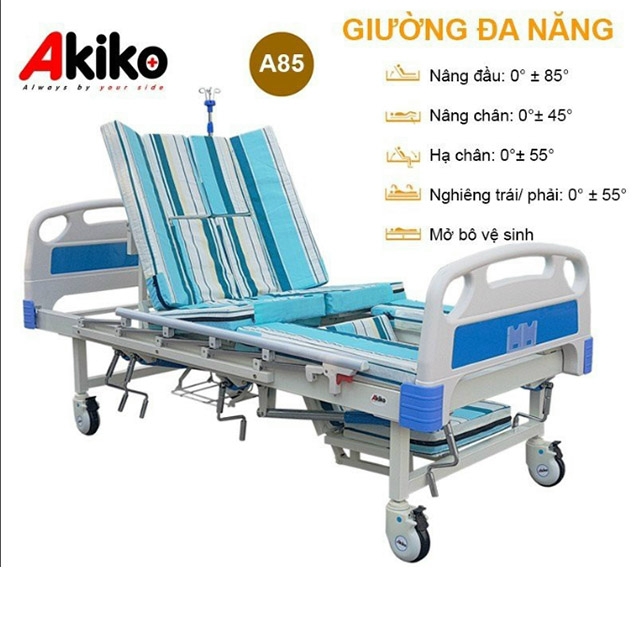 Giường bệnh nhân 5 tay quay Akiko A85
