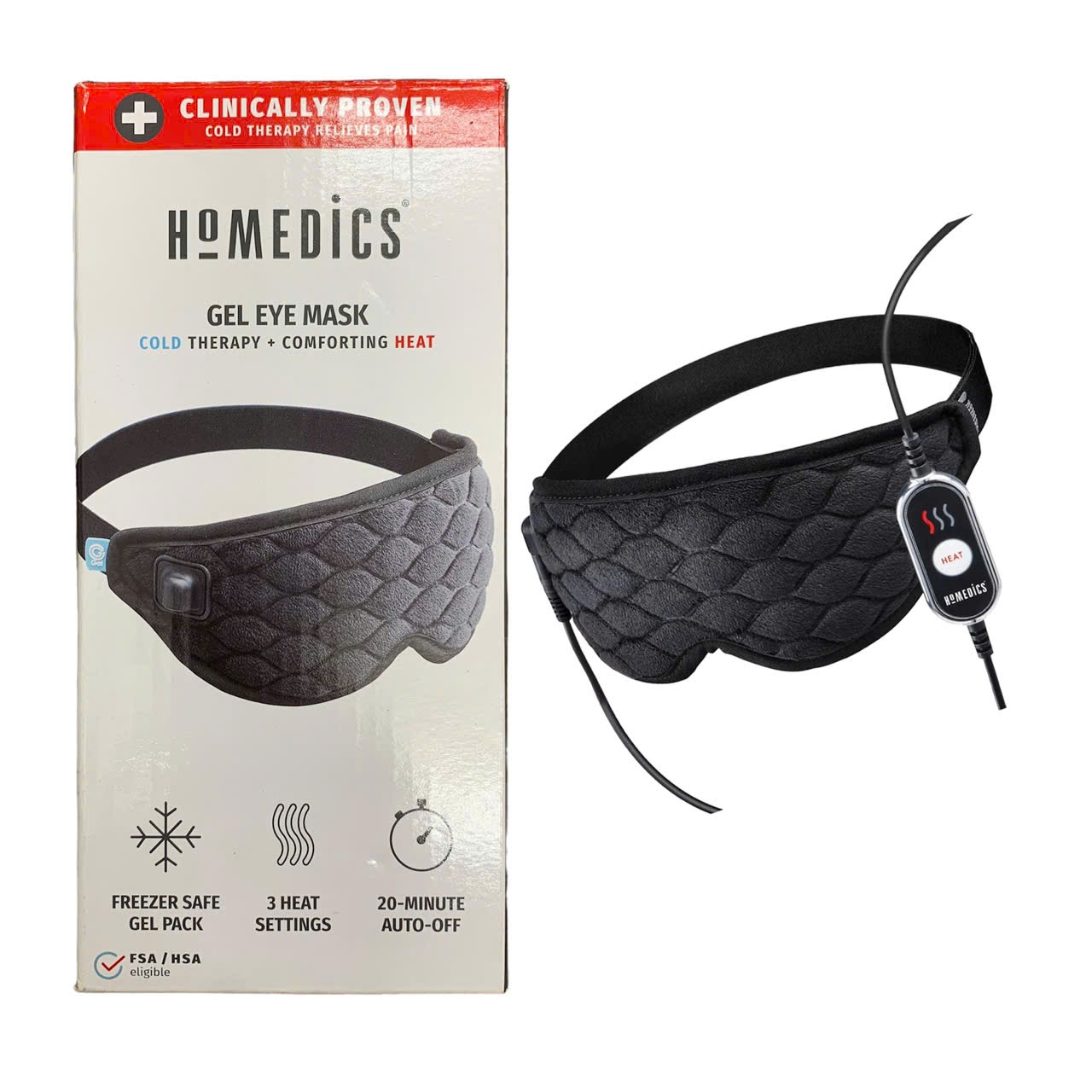 Đai massage mắt nóng lạnh công nghệ Gel Homedics 