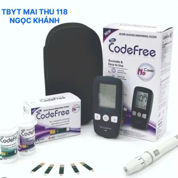 Máy đo đường huyết SD Code Free kèm 25 que