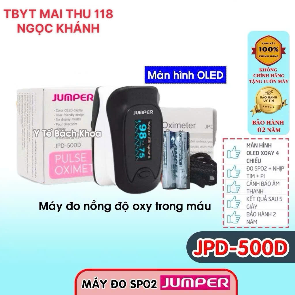 MÁY ĐO NỒNG ĐỌ O XY TRONG MÁU SPO2 Jumper JPD-500D