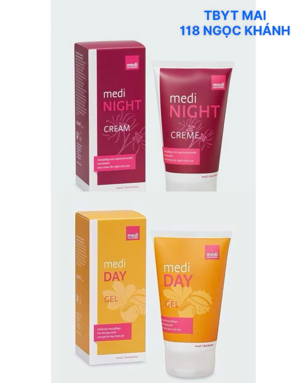 Kem tĩnh mạch (medi day; medi night) 150ml