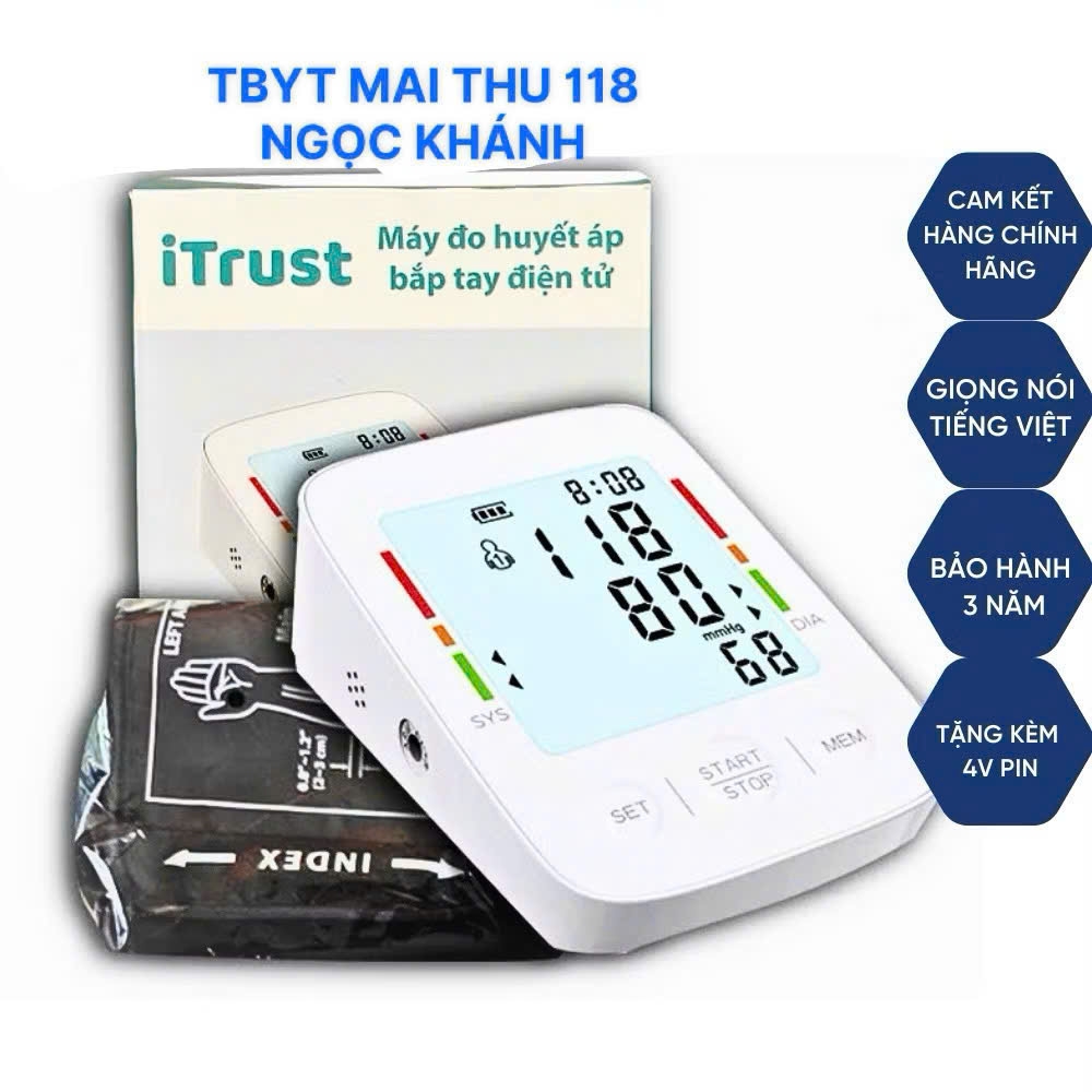Máy đo huyết áp bắp tay iTrust BP121, màn hình led lớn