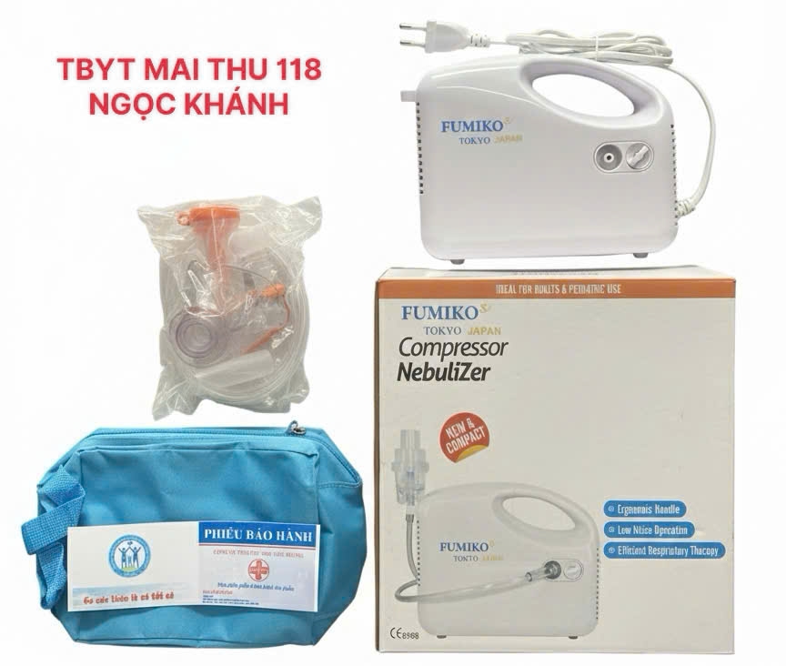 Máy xông khí dung, mũi họng nén khí FUMIKO N21, Nhật Bản